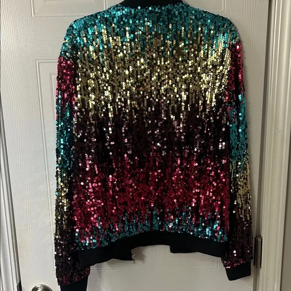 Anna-Kaci Sequin Bomber Jacket - Multicolor - Picture 3 of 3